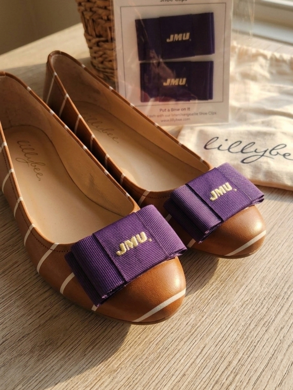JMU James Madison University Lillybee U Shoe Clips NCAA Sorority Cheer  Alumna📣